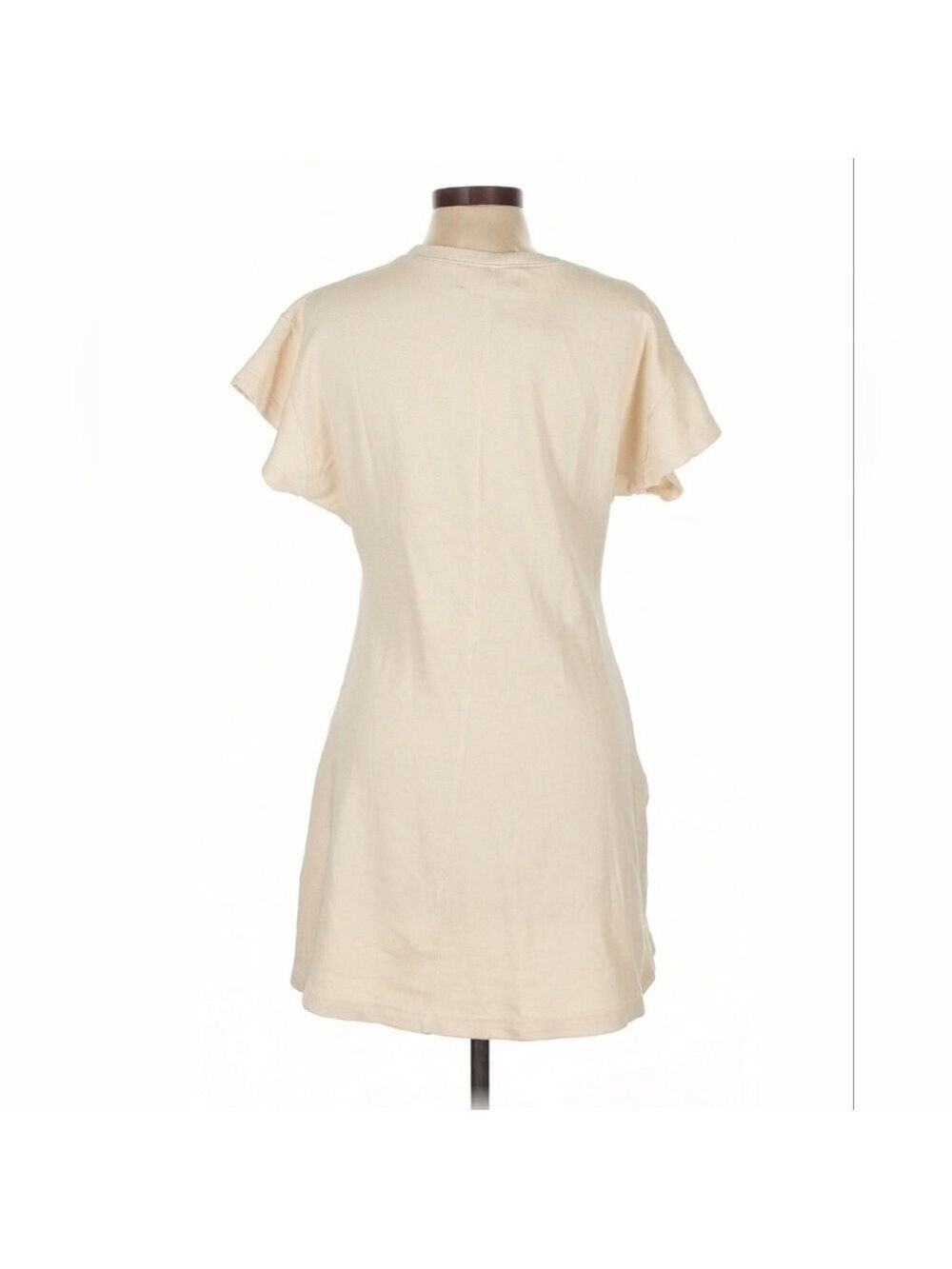 LSPACE x Anthropologie Short Sleeve Knit Mini Dress Sz: Lg NWT Pullover Tapioca - Picture 5 of 11